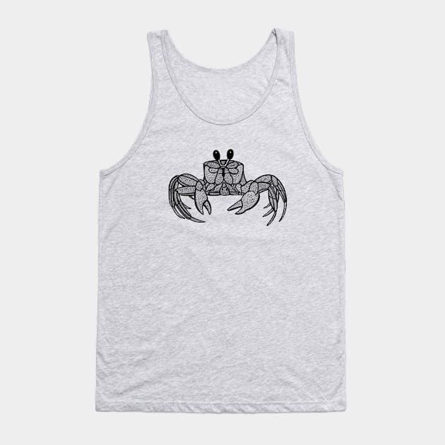 Atlantic Ghost Crab - super cute hand drawn animal design Tank Top by Green Paladin